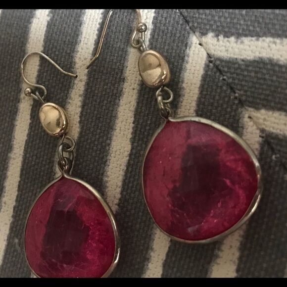 Nordstrom Bright Pink Drop Earrings - Picture 3 of 4